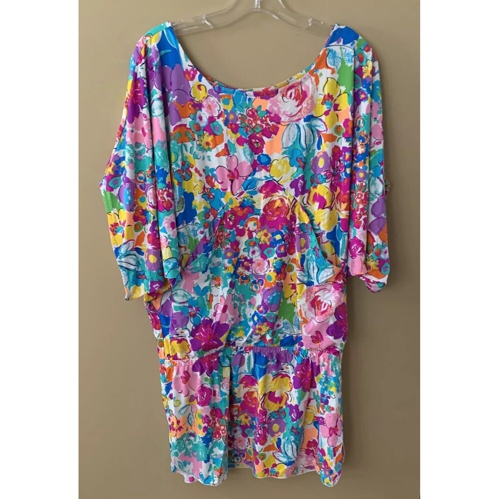 Anne Cole Signature Women’s Dress Size S/M Colorful Pockets Stretchy RARE!! B1